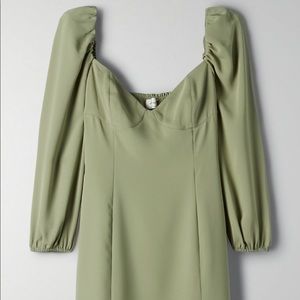 Aritzia Novella dress, size 2, Sage Frost color